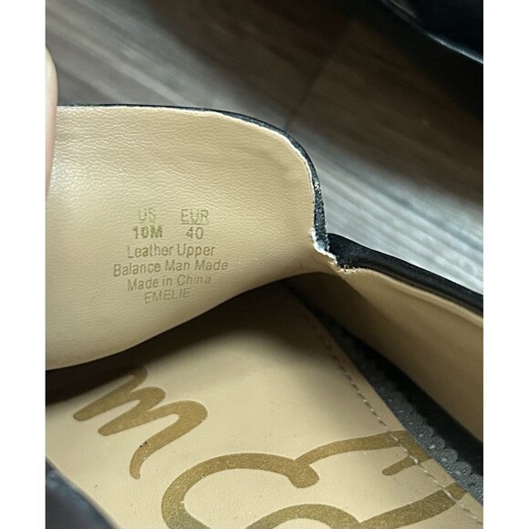 Sam Edelman Emelie Square Toe Loafers Flats Slip Soft Black Leather Womens 10 - Picture 11 of 11